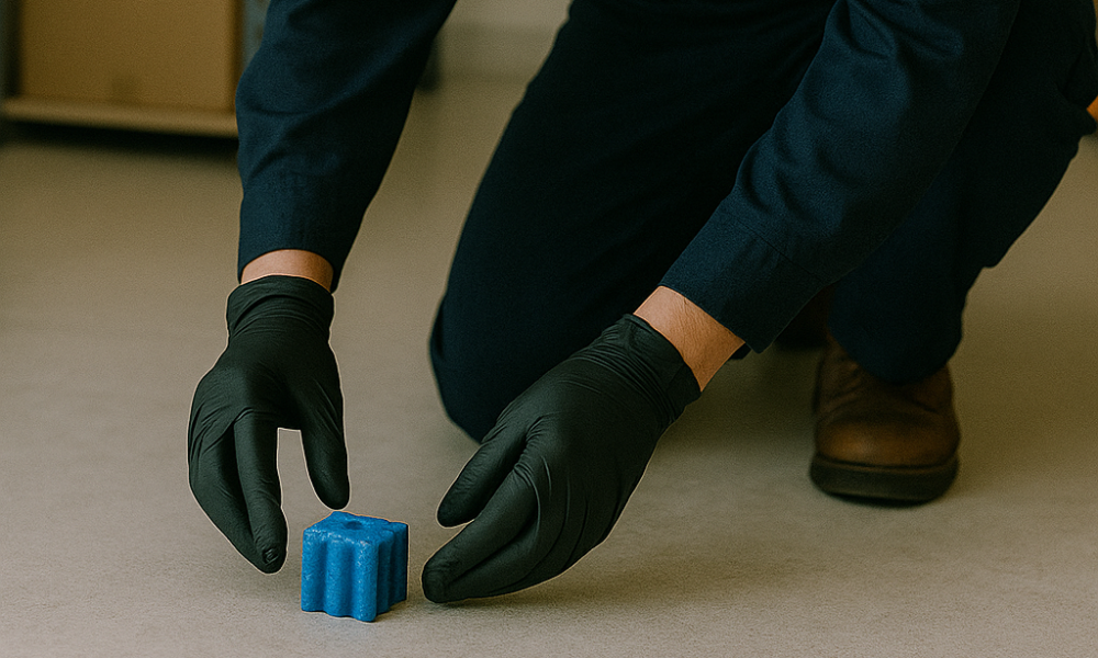 Colocación de cebos rodenticidas para eliminar ratas y ratones