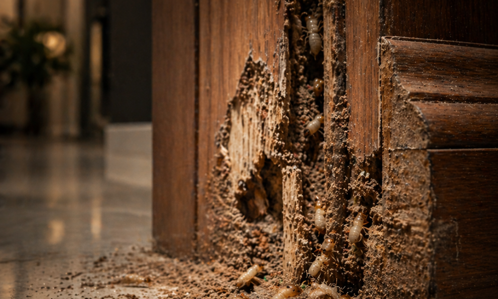 termita en mueble de madera